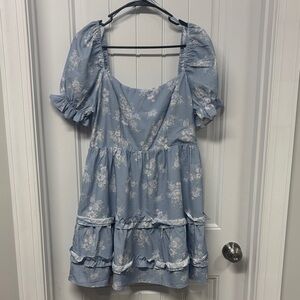 Altar'd State Light Blue Floral Dress